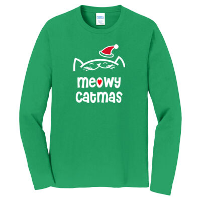 Meowy Catmas Adult Long Sleeve T-shirt Thumbnail