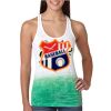  Next Level Ombre Burnout Racerback Tank Thumbnail
